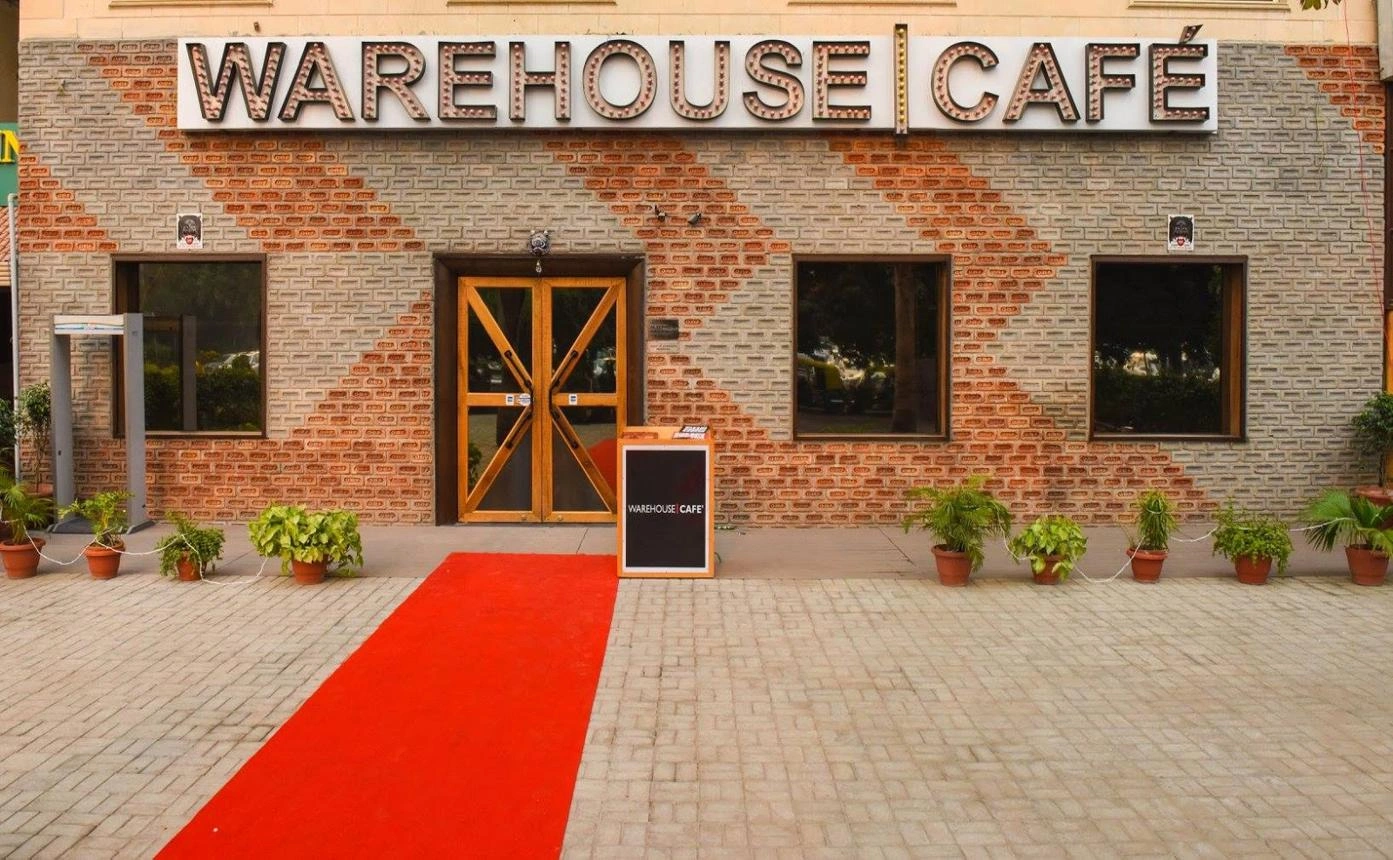 Modern dining interior at Warehouse Cafe Ludhiana Ferozepur Road