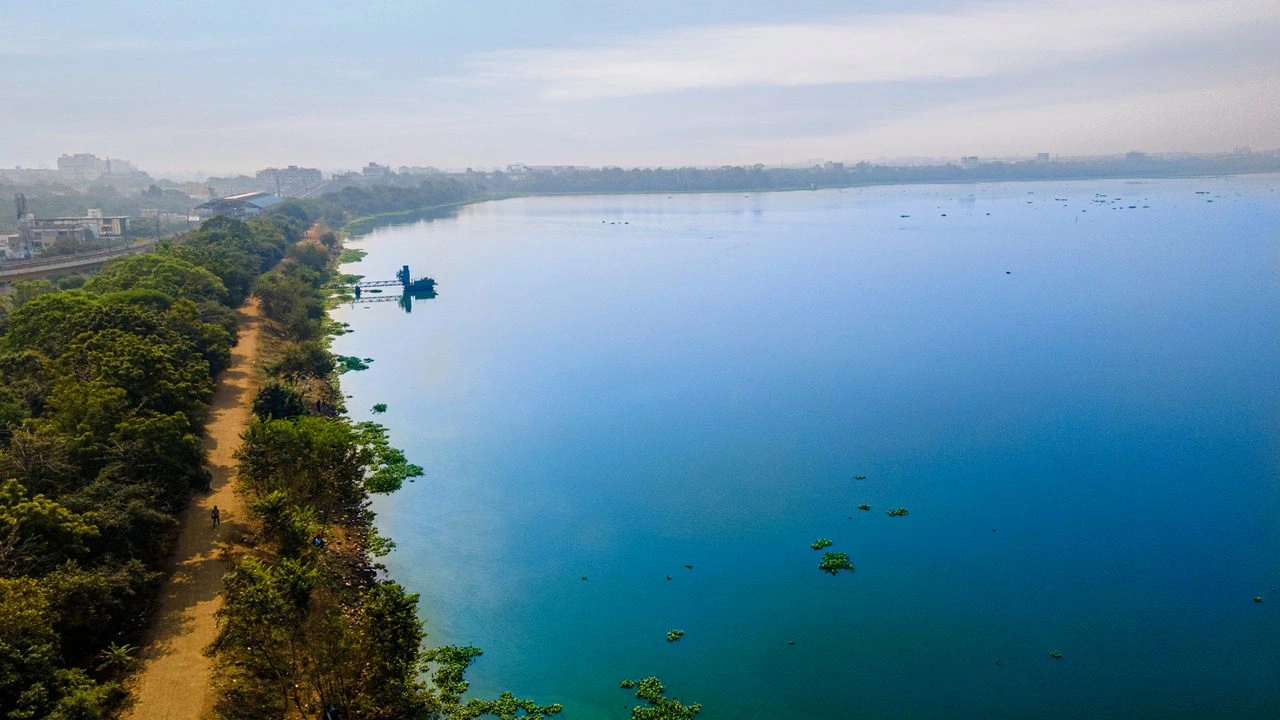 Green surroundings and lake view at Ambazari Nagpur
