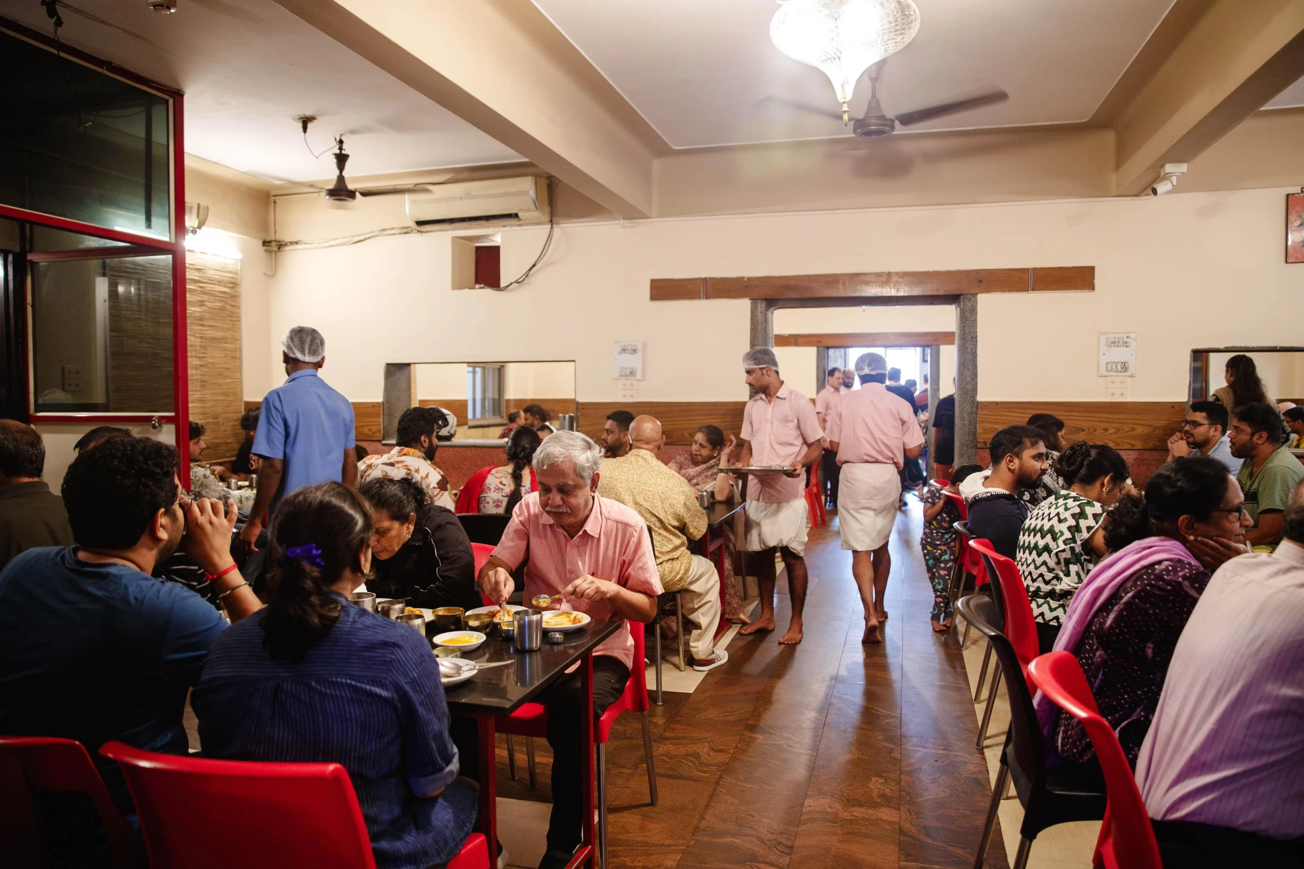 Busy breakfast service at MTR Lalbagh Road Bangalore