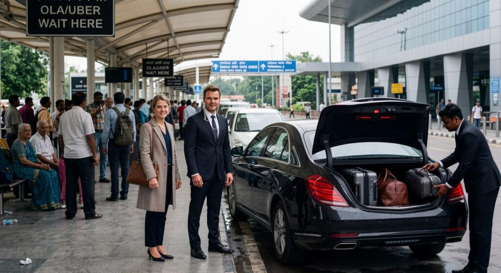 Delhi Airport car rental with driver and chauffeur service